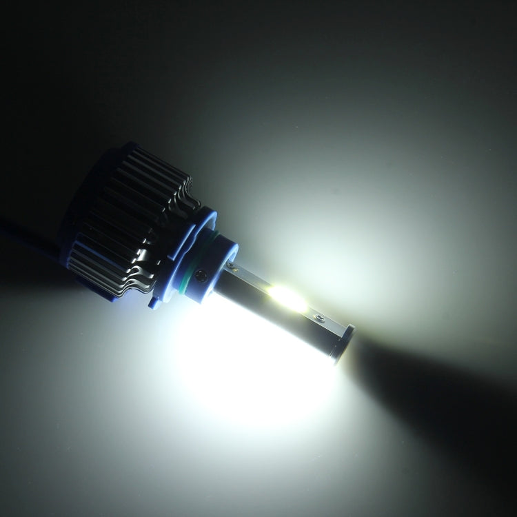 2 PCS H1 24W 2600lm 6000K Car LED Headlight with 2 COB Lamps, DC 9-30V(White Light)