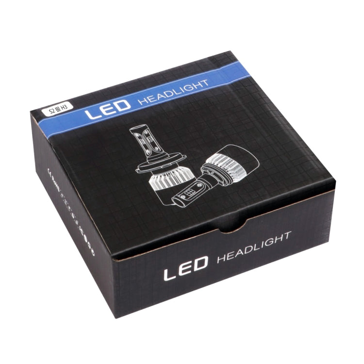 S2 2PCS H3 18W 1800LM 6500K 2 COB LED Waterproof IP67 Car Headlight Lamps, DC 9-32V(White Light)