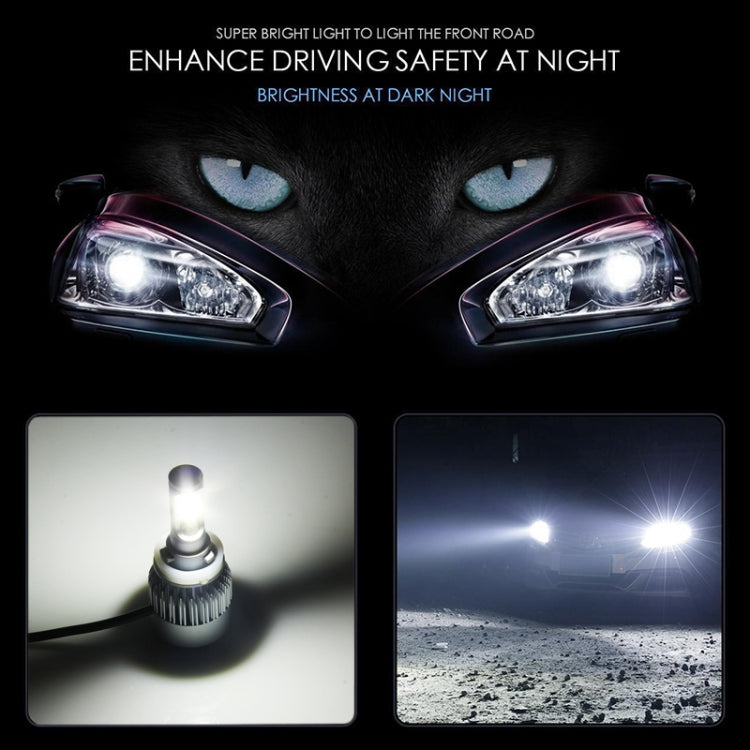 S2 2PCS H7 18W 1800LM 6500K 2 COB LED Waterproof IP67 Car Headlight Lamps, DC 9-32V(White Light)