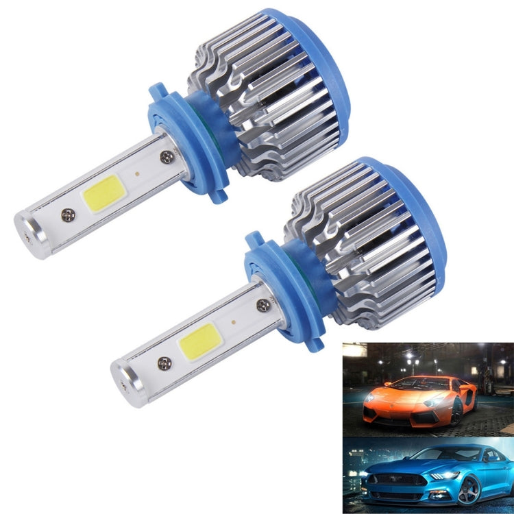 2 PCS H7 24W 2600lm 6000K Car LED Headlight with 2 COB Lamps, DC 9-30V(White Light)