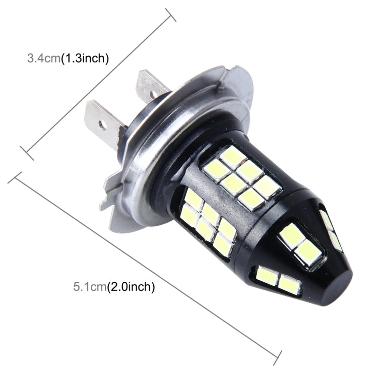 2 PCS H7 10W 650 LM 6000K Car Fog Lights with 40 SMD-3030 LED Lamps, DC 12V(White Light)