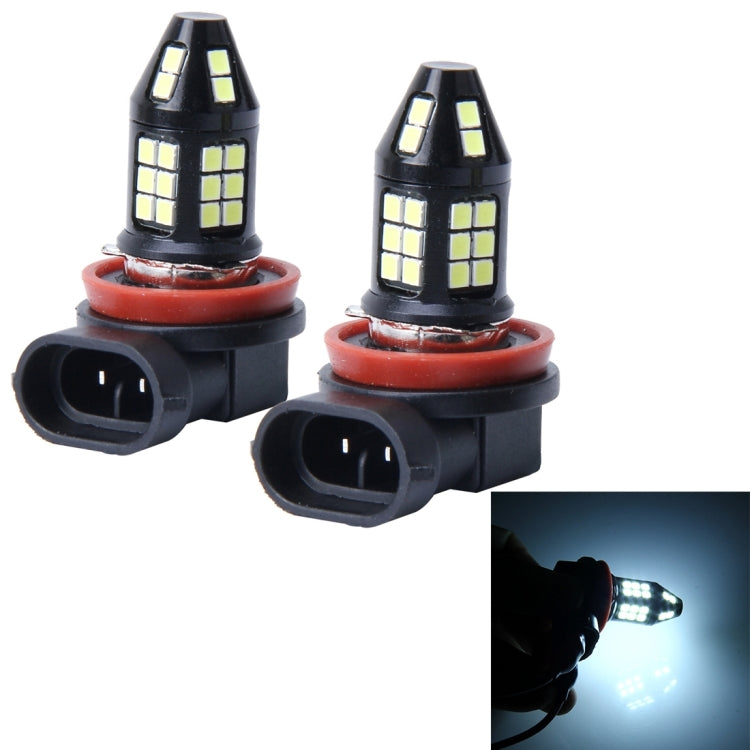 2 PCS H8/H11 10W 650 LM 6000K Car Fog Lights with 40 SMD-3030 LED Lamps, DC 12V (White Light)