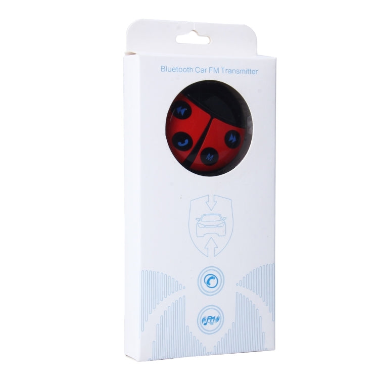 Car Auto Beetle Shape Wireless Bluetooth Module FM Transmitter for Music Playing and Hand-free Call