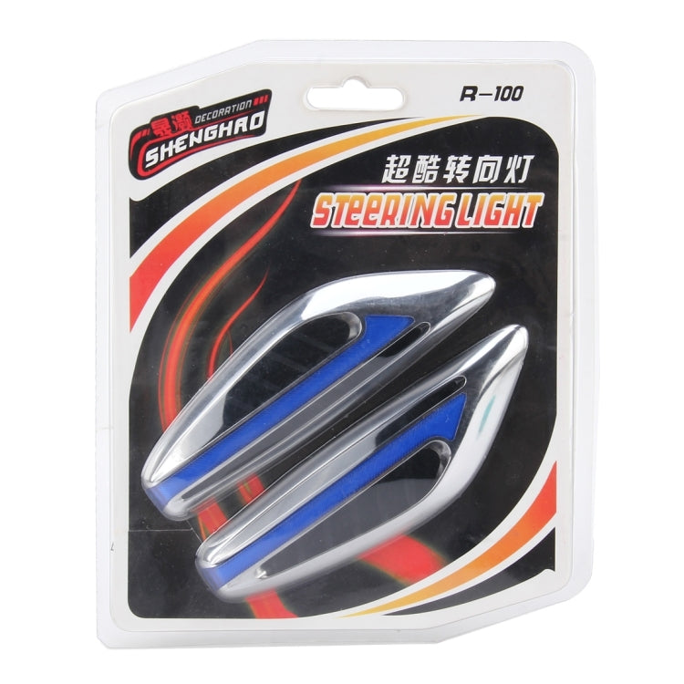 2 PCS 3W Universal Car Auto Blade Shape Fender Side Turn Signal Light with 23 LED Lamps, DC 12V