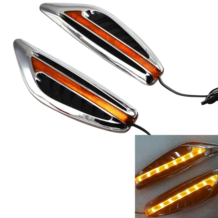2 PCS 3W Universal Car Auto Blade Shape Fender Side Turn Signal Light with 23 LED Lamps, DC 12V