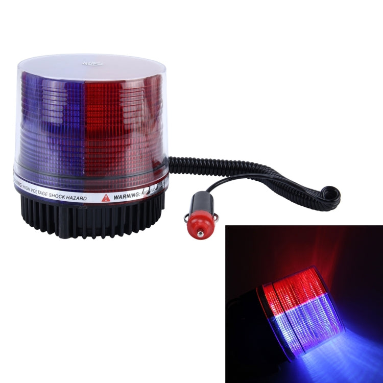 Brilliant Strong Xenon Strong Red Light And Blue Light Magnetic Doom Installation Flash Strobe Warning Light, DC 12V, Wire Length: 50cm