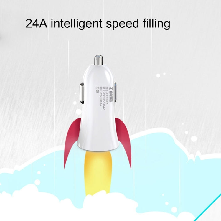 Teclast 2.4A Dual USB Port Quick Charging Smart Identification Current Mini ABS Car Charger for Smartphones, Tablets, Camera and PSV