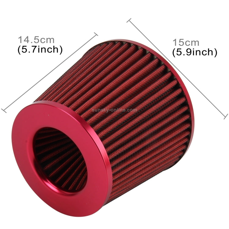 Universal Car Air Filter Mechanic Supercharger Car Car Filter Kits Air Intake Cool Filter, Size: 14.5*15cm(Red)(Red)