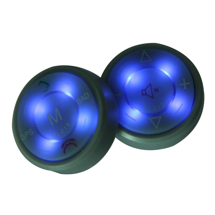 2 PCS Automobile Universal Wireless Bluetooth Multi-functional Steering Button with Background Lighting for Most DVD Navigation