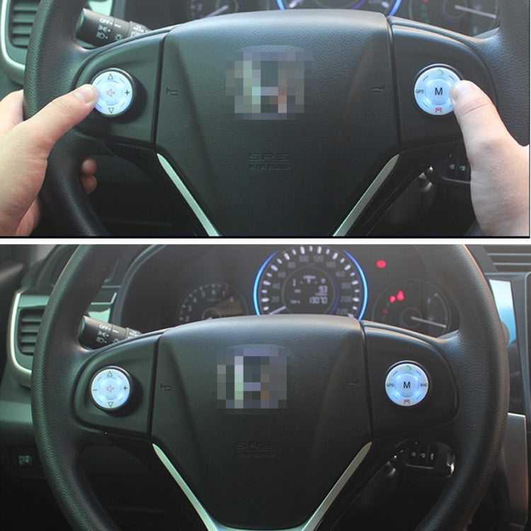 2 PCS Automobile Universal Wireless Bluetooth Multi-functional Steering Button with Background Lighting for Most DVD Navigation