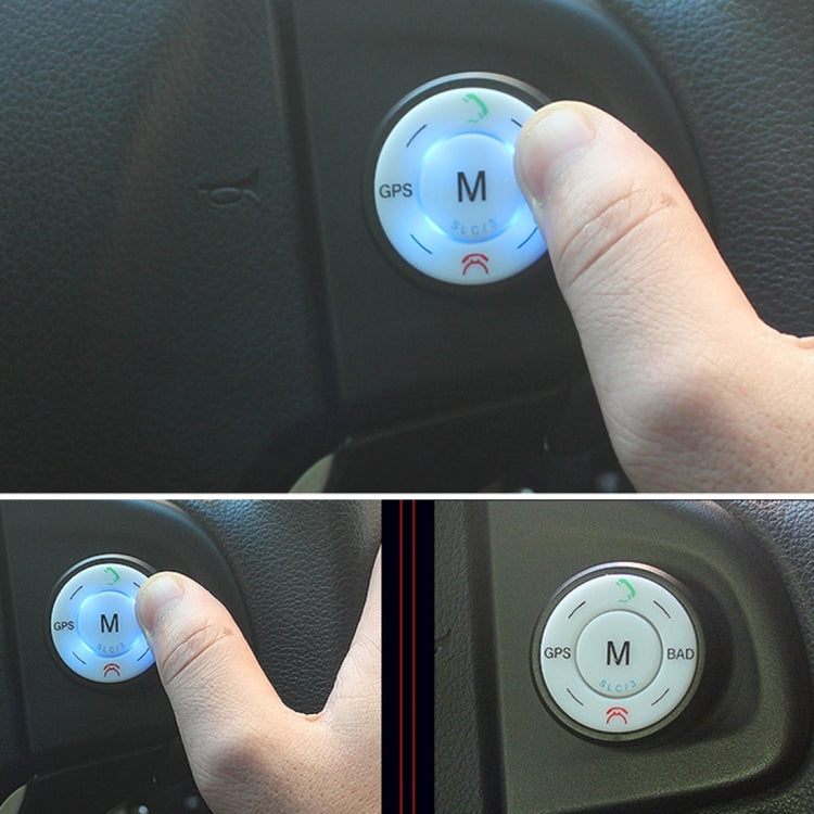 2 PCS Automobile Universal Wireless Bluetooth Multi-functional Steering Button with Background Lighting for Most DVD Navigation