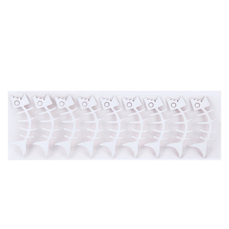 9 PCS Fish Bone Shape Plastic Car Free Sticker(Red)