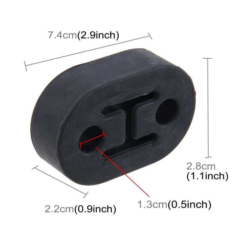 Universal Car Two Holes Adjustable Rubber Mounting Bracket Exhaust Tube Hanging Rubber Tube Car Exhaust Pipe Hanging Shackle Hanging Exhaust Hanging From Ear