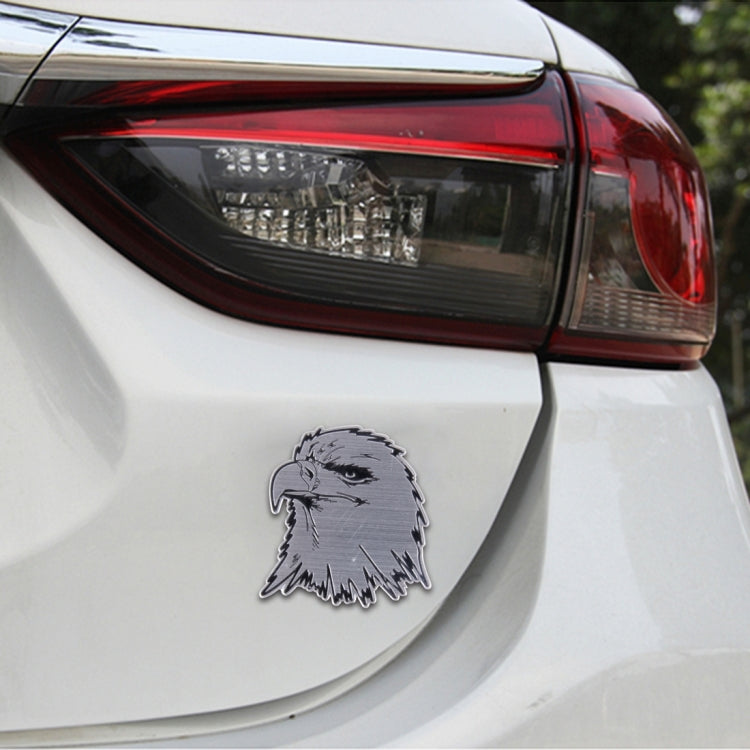 Owl Head Shape Shining Metal Car Free Sticker