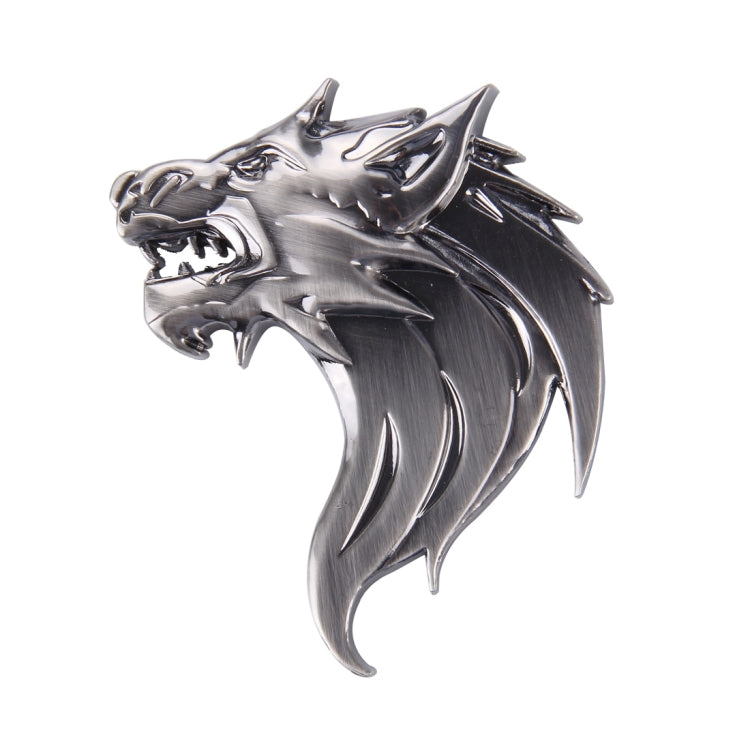 Wolf Head Shape Shining Metal Car Free Sticker