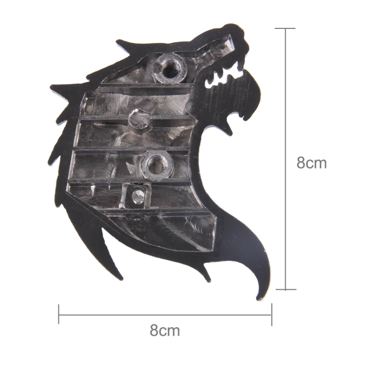 Wolf Head Shape Shining Metal Car Free Sticker