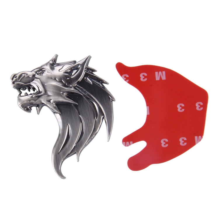 Wolf Head Shape Shining Metal Car Free Sticker