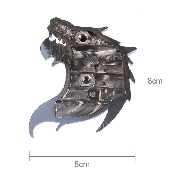 Wolf Head Shape Shining Metal Car Free Sticker