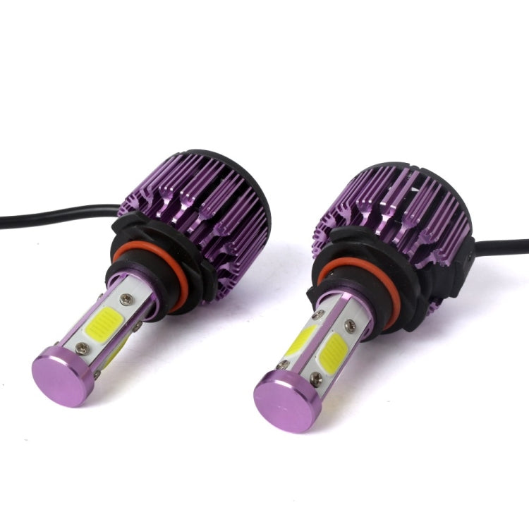 2 PCS X6 9005 36W 3600LM 6500K 4 COB LED Car Headlight Lamps