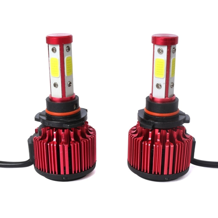 2 PCS X6 9005 36W 3600LM 6500K 4 COB LED Car Headlight Lamps