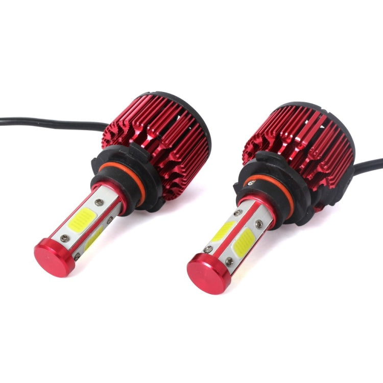 2 PCS X6 9005 36W 3600LM 6500K 4 COB LED Car Headlight Lamps