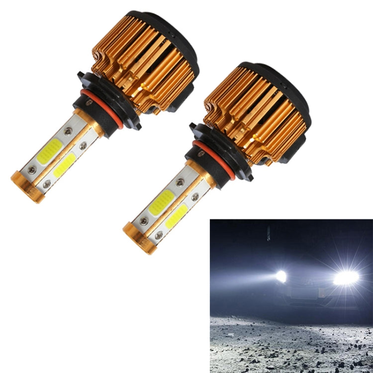 2 PCS X6 9005 36W 3600LM 6500K 4 COB LED Car Headlight Lamps