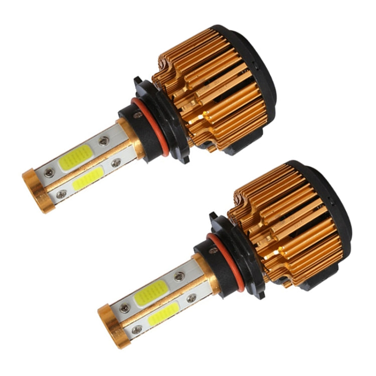 2 PCS X6 9005 36W 3600LM 6500K 4 COB LED Car Headlight Lamps