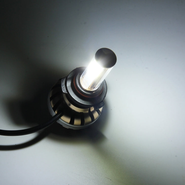 2 PCS H1 36W 3600lm 6000K Car Gold Shell LED Headlight with 2 COB Lamps, DC 12V(White Light)