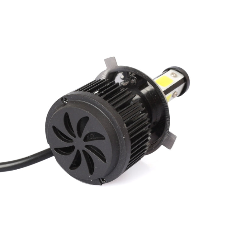 2 PCS X6 H4 36W 3600LM 6500K 4 COB LED Car Headlight Lamps