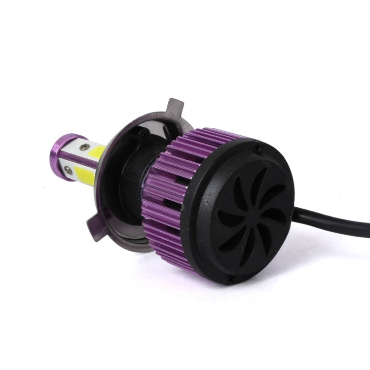 2 PCS X6 H4 36W 3600LM 6500K 4 COB LED Car Headlight Lamps