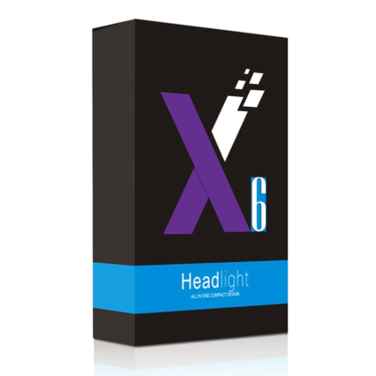 2 PCS X6 H4 36W 3600LM 6500K 4 COB LED Car Headlight Lamps