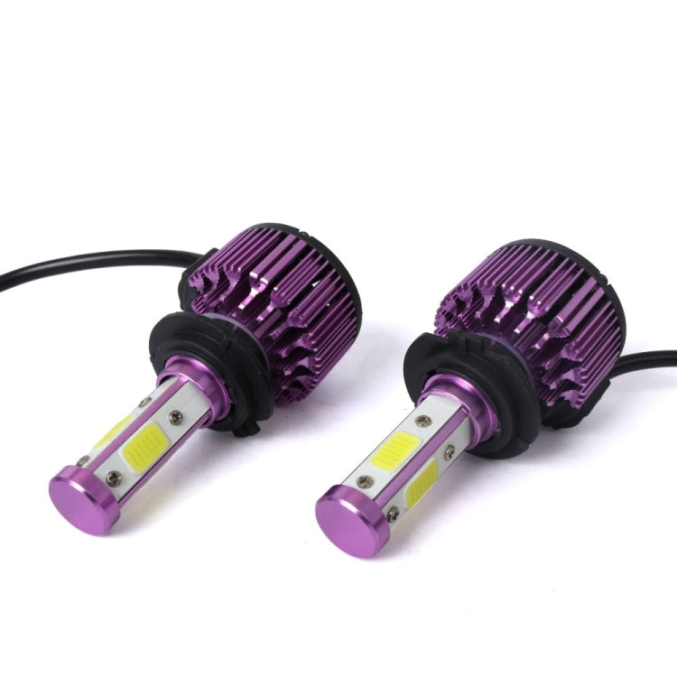 2 PCS X6 H7 36W 3600LM 6500K 4 COB LED Car Headlight Lamps