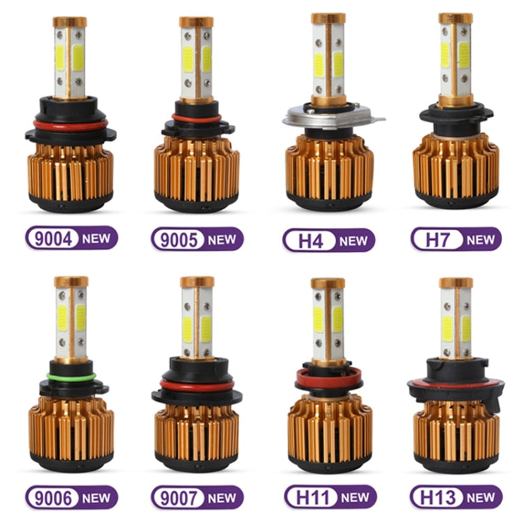 2 PCS X6 H7 36W 3600LM 6500K 4 COB LED Car Headlight Lamps