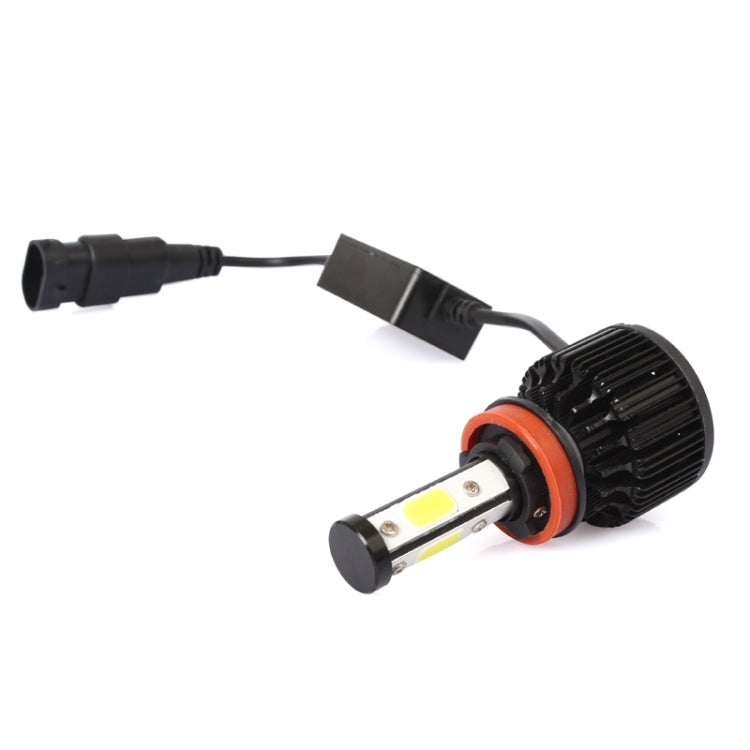 2 PCS X6 H8/H11 36W 3600LM 6500K 4 COB LED Car Headlight Lamps