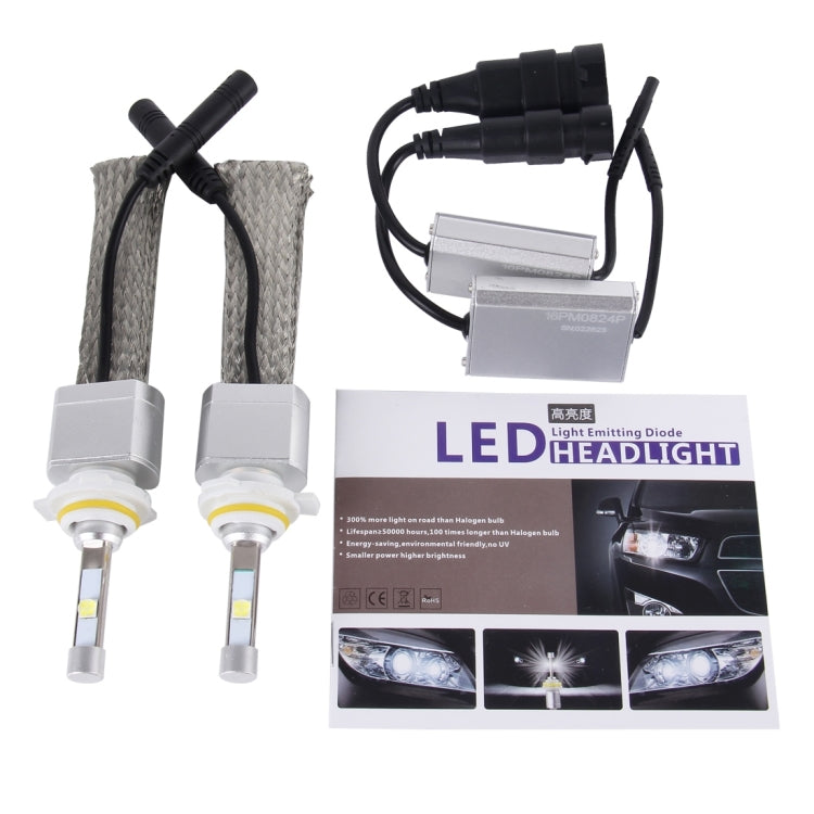 2 PCS 9012 45W 5500lm 6000K Car LED Headlight with 2 CREE Lamps And Scattered Hotline, DC 8-32V(White Light)