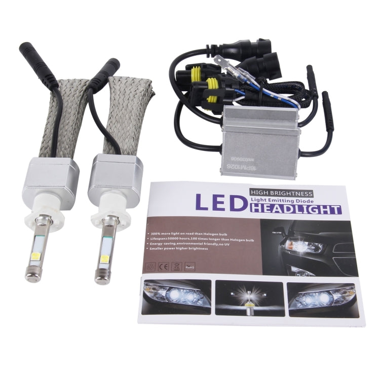 2 PCS H1 45W 5500lm 6000K Car LED Headlight with 2 CREE Lamps And Scattered Hotline, DC 8-32V(White Light)