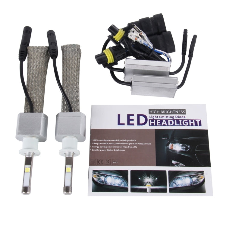 2 PCS H3 45W 5500lm 6000K Car LED Headlight with 2 CREE Lamps And Scattered Hotline, DC 8-32V(White Light)
