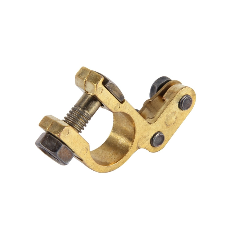 2 PCS Brass Positive and Nagative Car Battery Connectors Terminals Clamps Clips, Inner Diameter: 1.7cm