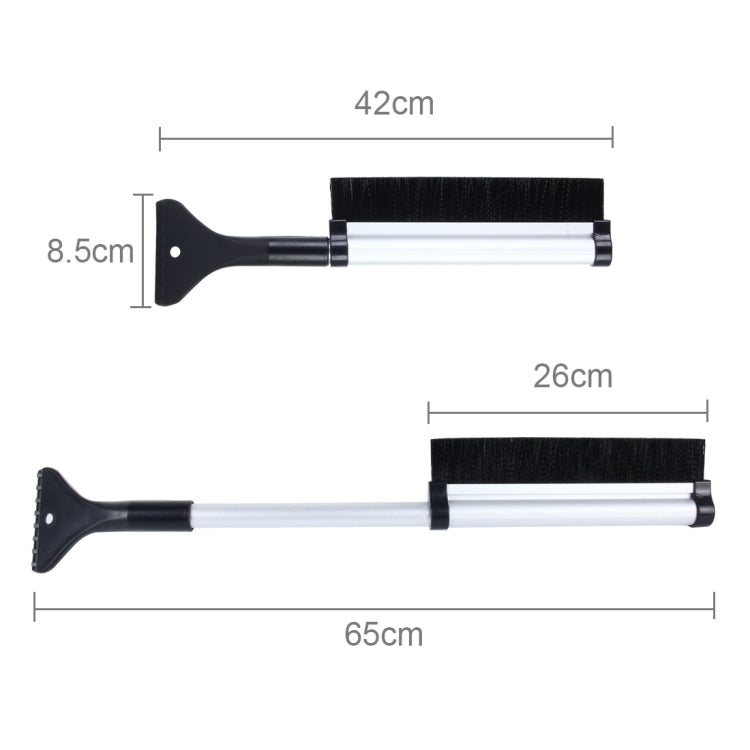 2 in 1 Car High-strength Scalable Snow Shovel with Snow Frost Broom Brush And Ice Scraper