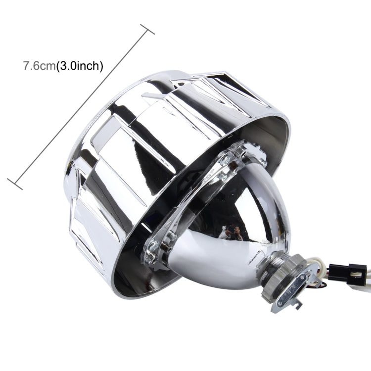2 PCS H1 3.0 inch 12V Bi-Xenon Projector Lens Headlight Kit with Exquisite Angle Eyes Decoration
