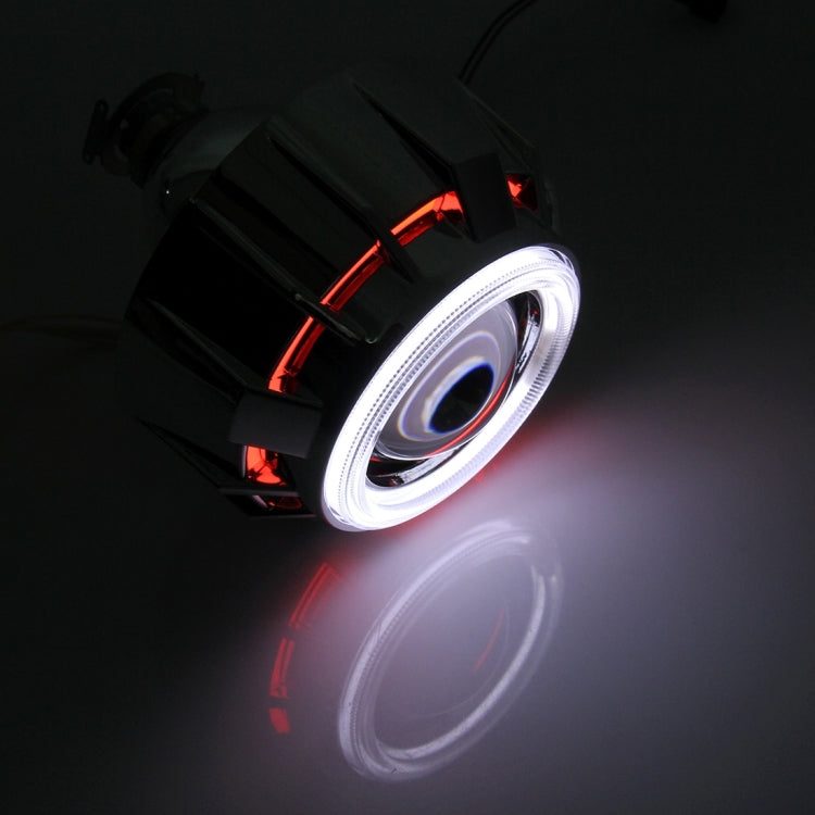 2 PCS H1 3.0 inch 12V Bi-Xenon Projector Lens Headlight Kit with Exquisite Angle Eyes Decoration