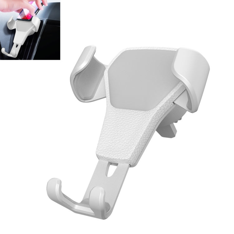 Litchi Texture Gravity Car Mount Phone Holder