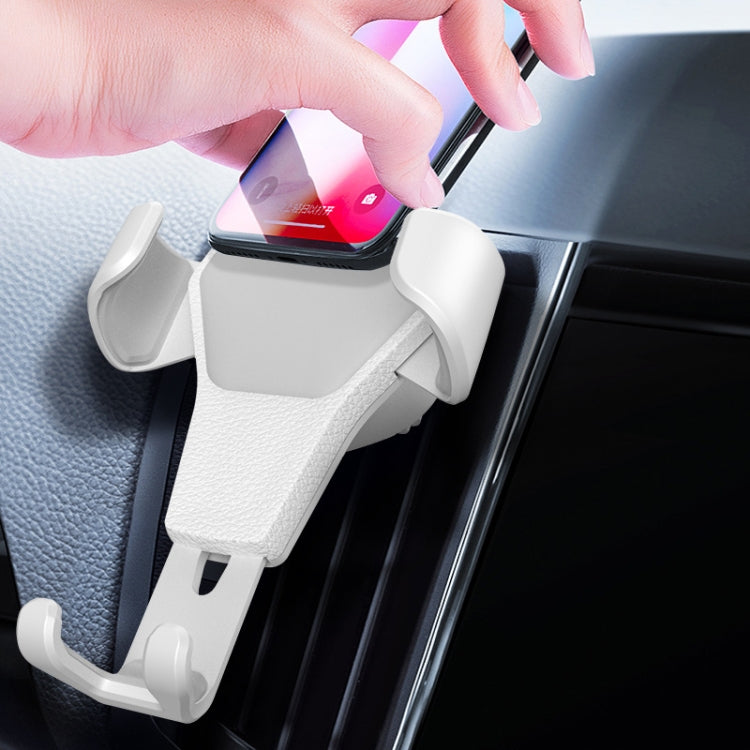 Litchi Texture Gravity Car Mount Phone Holder