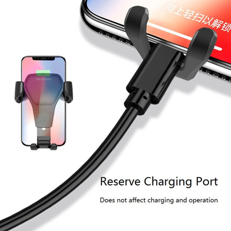 Litchi Texture Gravity Car Mount Phone Holder