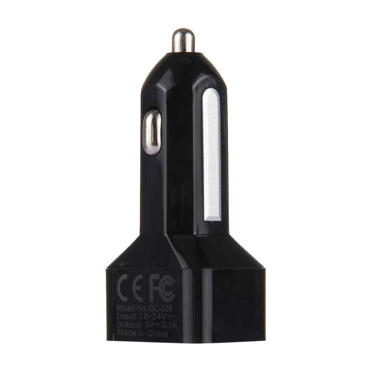 5V 3.1A Dual USB Port Mini Smart Car Charger with LED Display for Smartphones & Tablets & MP3 & MP4 and other USB-charged Devices