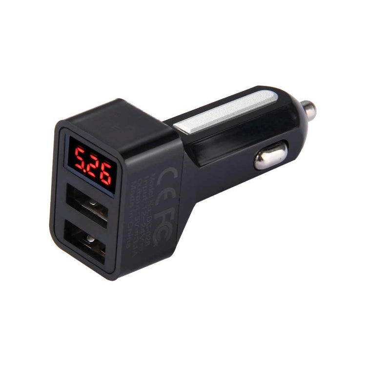 5V 3.1A Dual USB Port Mini Smart Car Charger with LED Display for Smartphones & Tablets & MP3 & MP4 and other USB-charged Devices