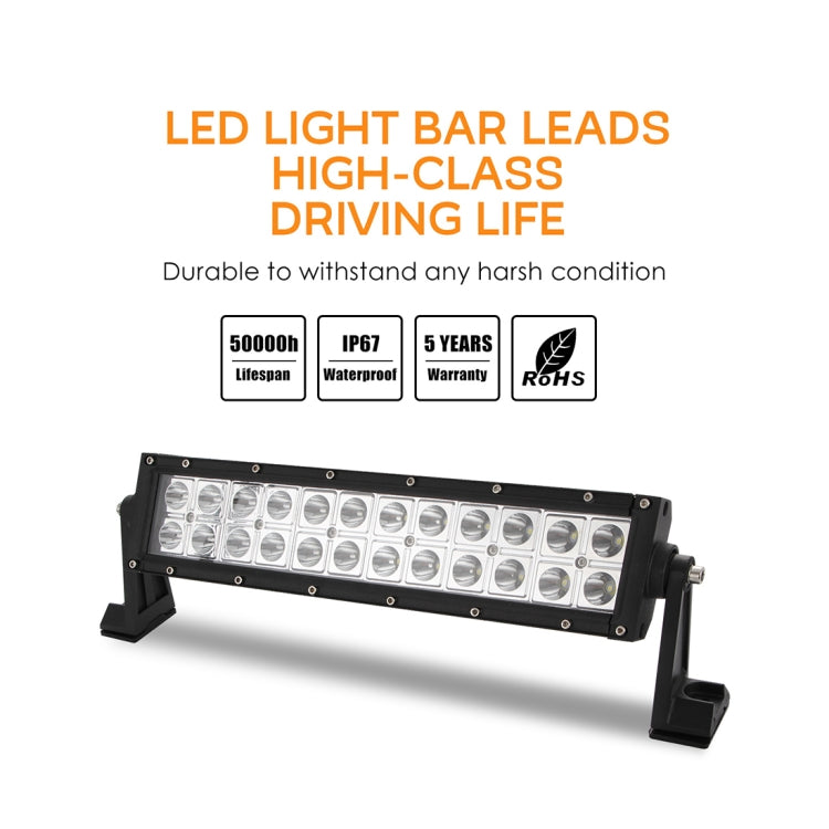 13 inch 2 Rows 28W 6000K IP67 Car Boat Marine Work Lights Spotlight LED Bulbs, DC 10-30V