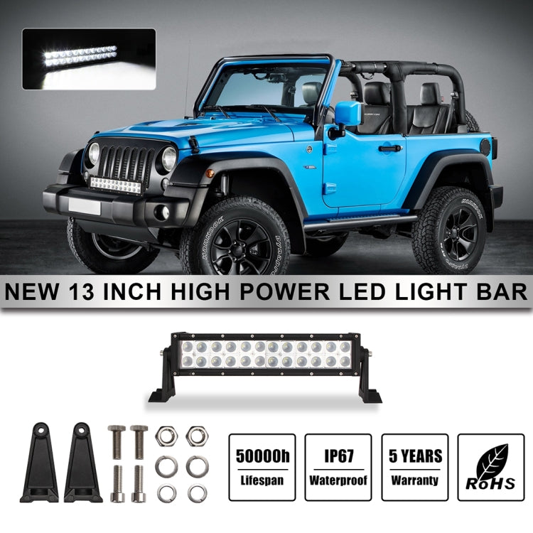 13 inch 2 Rows 28W 6000K IP67 Car Boat Marine Work Lights Spotlight LED Bulbs, DC 10-30V