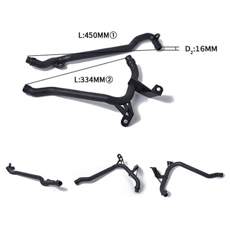 2 PCS Car Engine Water Pump Coolant Pipe Hose 11537502525 11531705210 for BMW