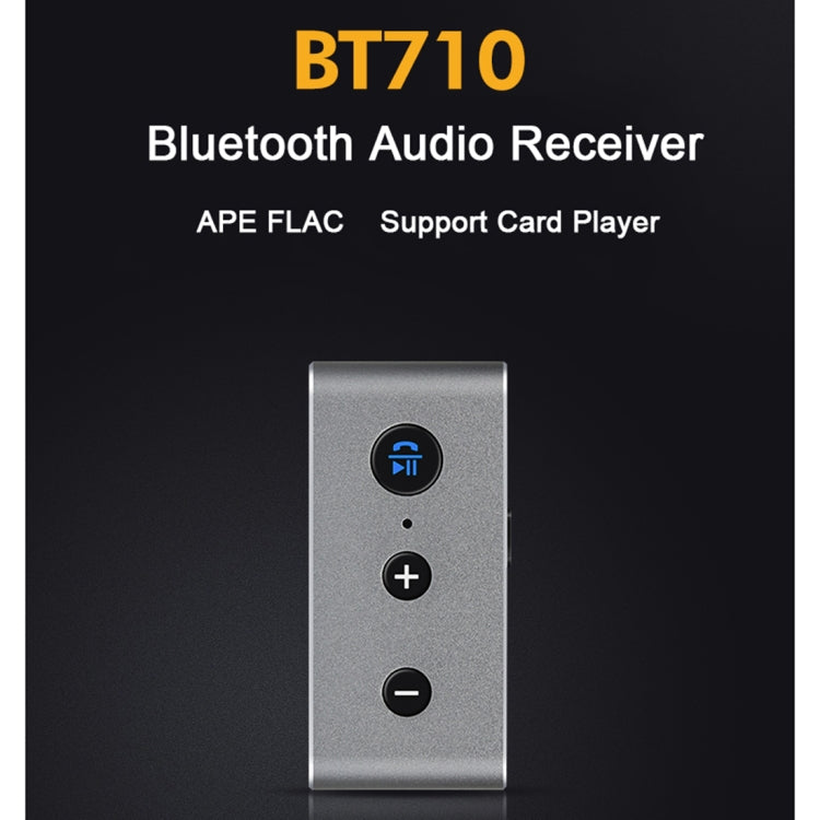 BT710 Portable Mini Car Bluetooth 4.2 + EDR USB Charging Audio Receiver, Support TF Card, Effective Distance: 10m